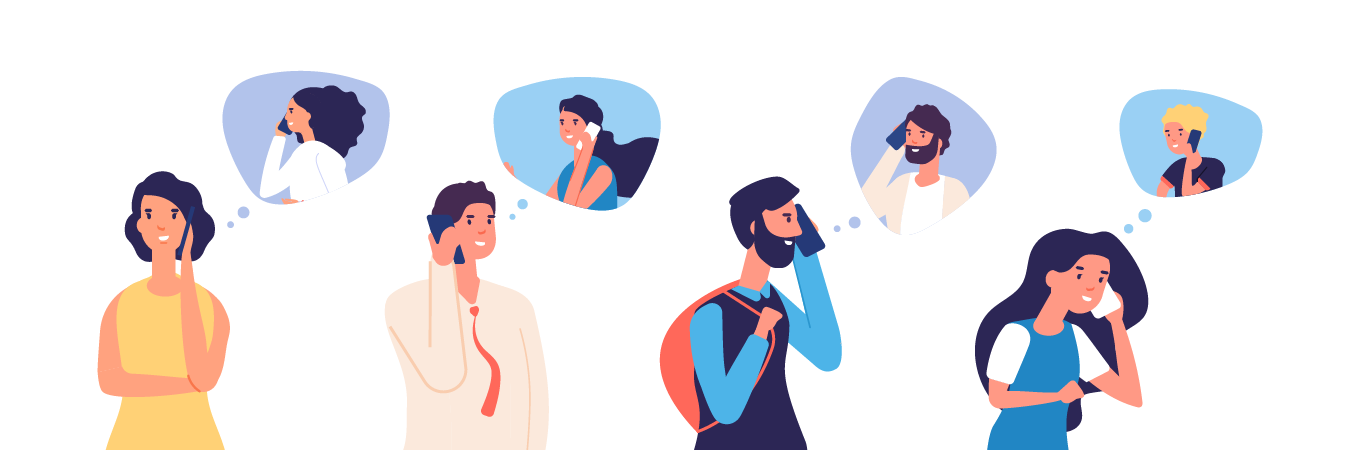 People speaking on the phone